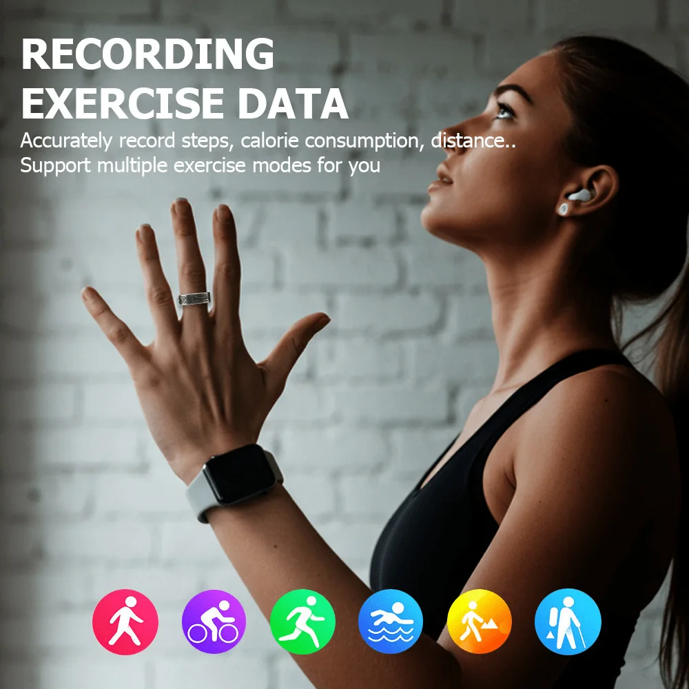 Smart Ring Heart Rate Blood Pressure Blood Oxygen Sleep Monitoring Step Counting Activity Tracking Shared Waterproof Ring