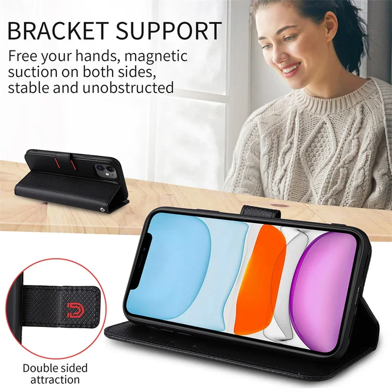 Flip Book Protective Cover For Honor X6b X8b X7b 5G X6a X7a X8a X5 Plus X5 X7 X8 Case Wallet Card Slots Holder Fundas Funda