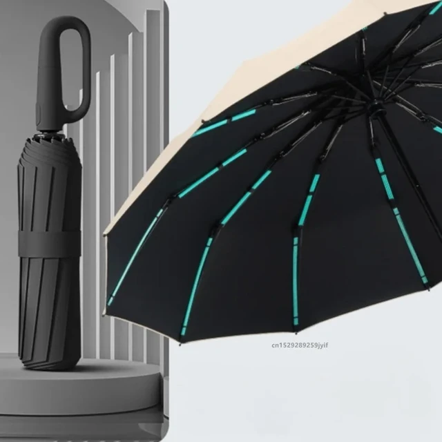 Mocny Wiatroodporny Automatyczny Parasol Przeciwsłoneczny Ochrona UV Składany Męski Parasol Klamra Deszcz Duży Parasol dla Kobiet