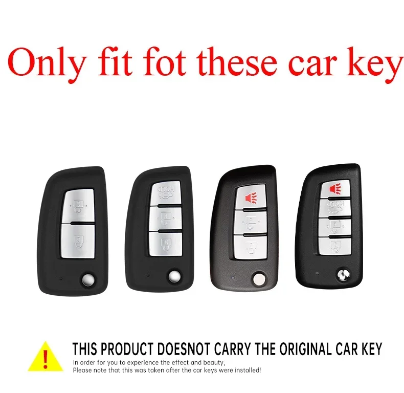 Zinc Alloy + Leather Car Key Case For Nissan X-trail Juke J11 Qashqai Murano Maxima Tiida Altima Quest Geniss Micra Kicks Rogue