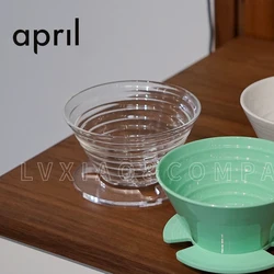 April Coffee Dripper Coffee Brewing Filter Cup Pour Over Coffee Maker V Shape Drip Coffee Filter V01 V02 1-4 Cups