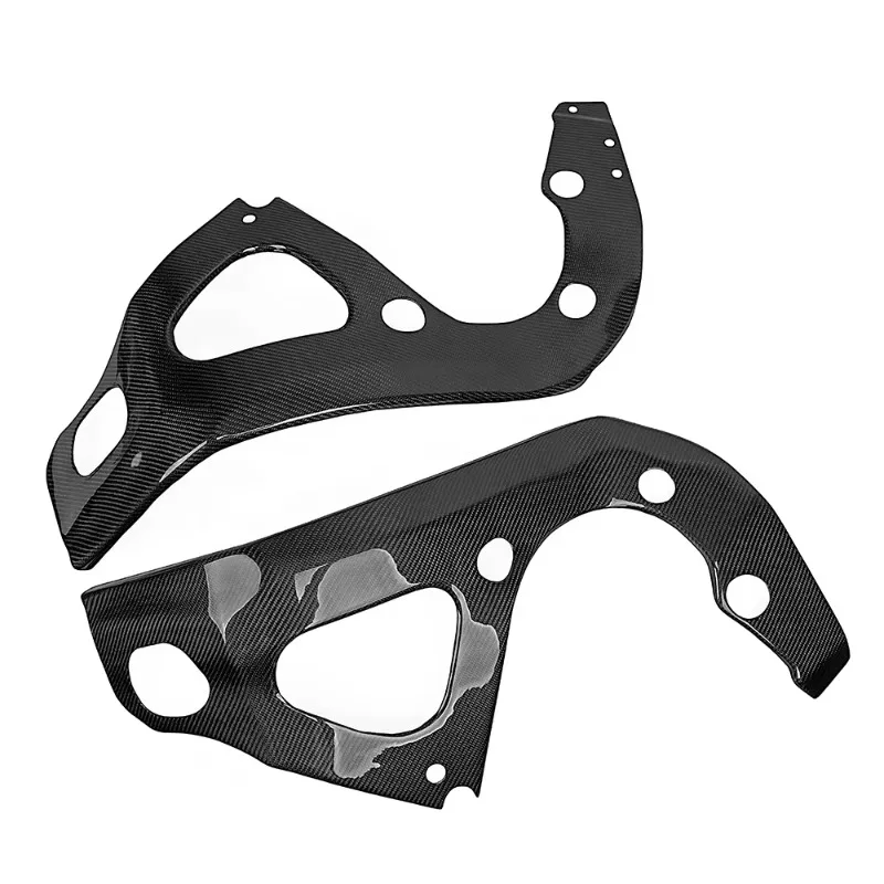 Togetoo Motorcycle Carbon Fiber Frame Cover Black for GSXR600/750 2006-2010