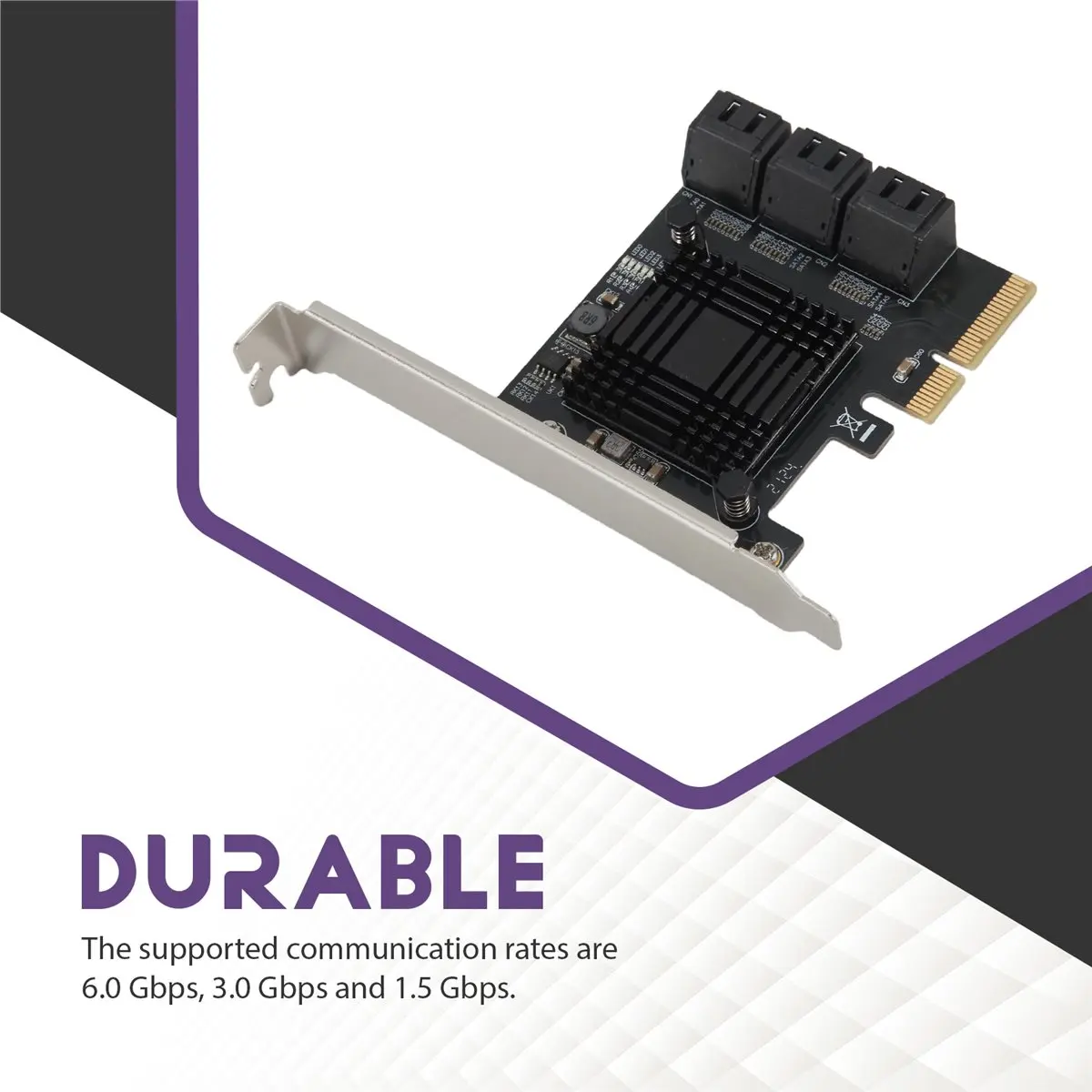 doyou SATA 3 PCI Expansion Card PCI-E/PCIE SATA Controller SATA Multiplier SATA3 6Gbps ASMedia ASM1166 Chip for HDD SSD 4X