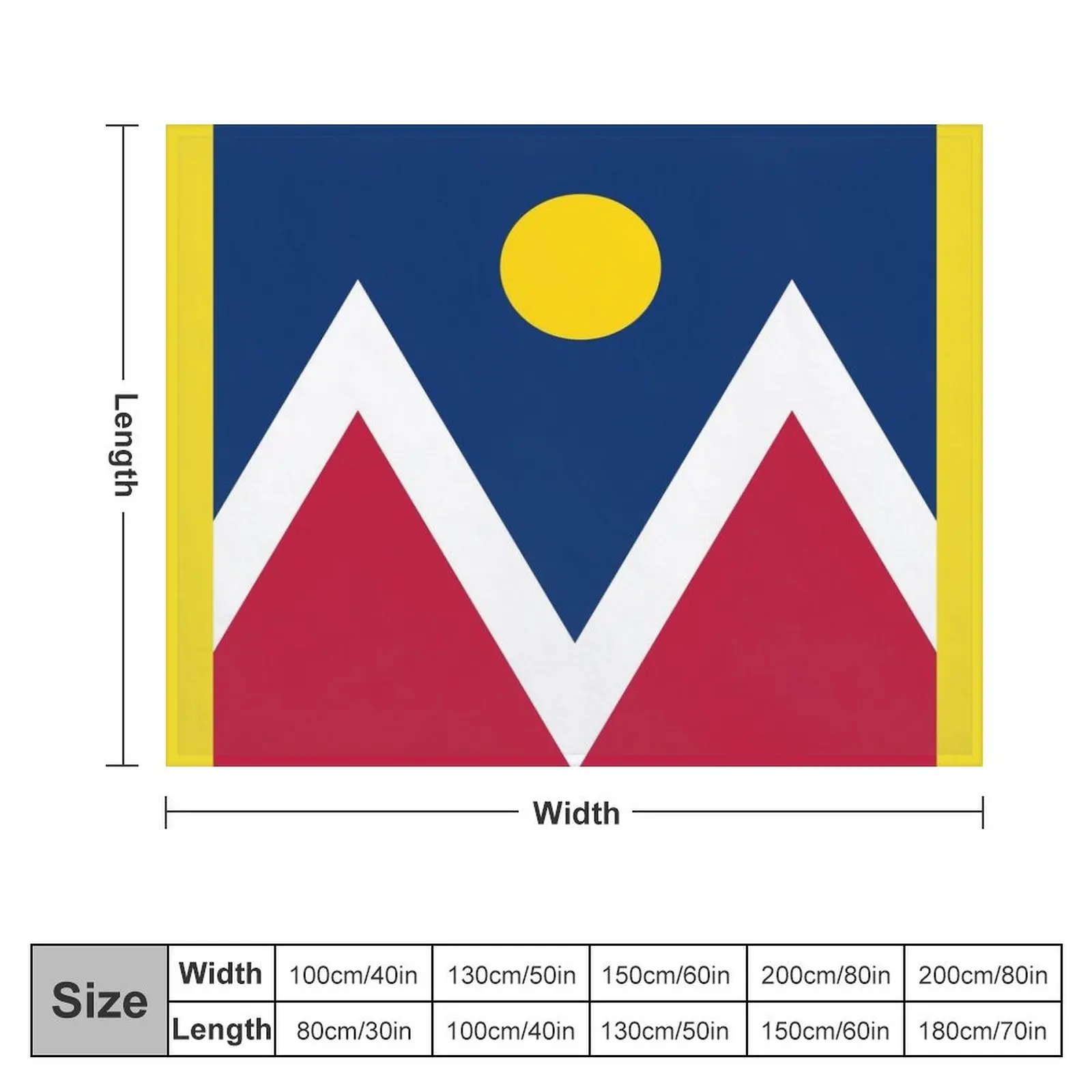 Flag of the City of Denver, Colorado Throw Blanket Extra Large Throw Sofa Quilt Blankets