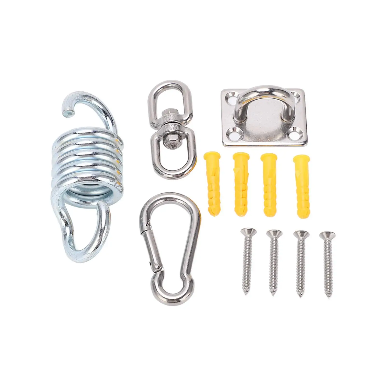 

Stainless Steel Ceiling Hammock Kit - 551lb Capacity Suspension Hooks for swings & Gym Use