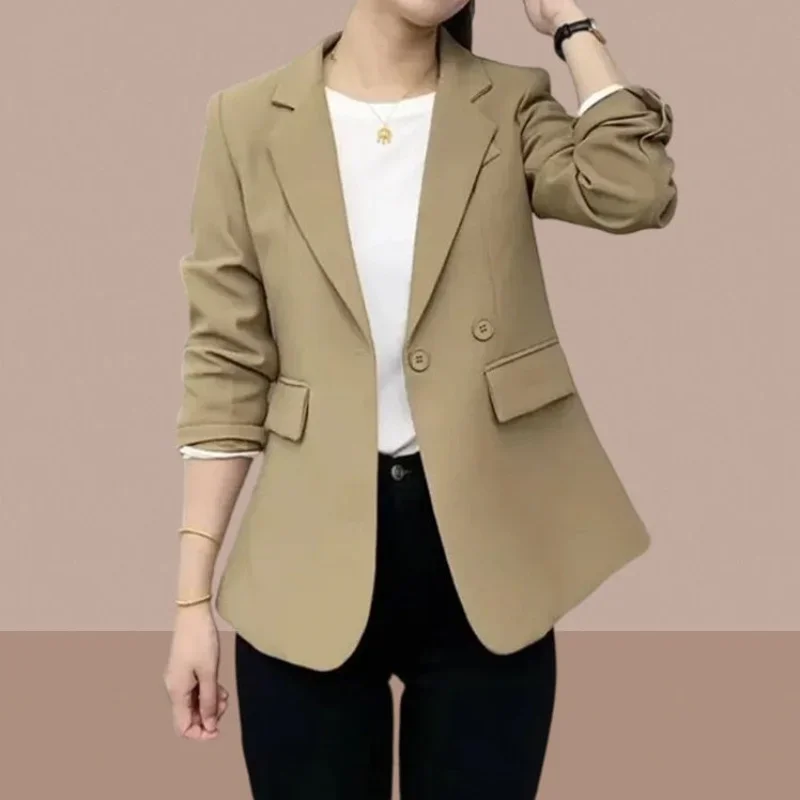 

Корейский стиль, свободный модный повседневный костюм, топ, маленький пиджак, женский новый