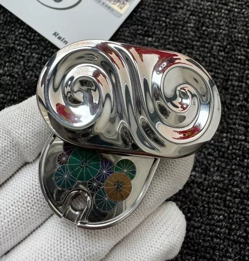 Used EDC Seki Rain Wave Fingertip Gyroscope Fidget Slider Decompression Toy