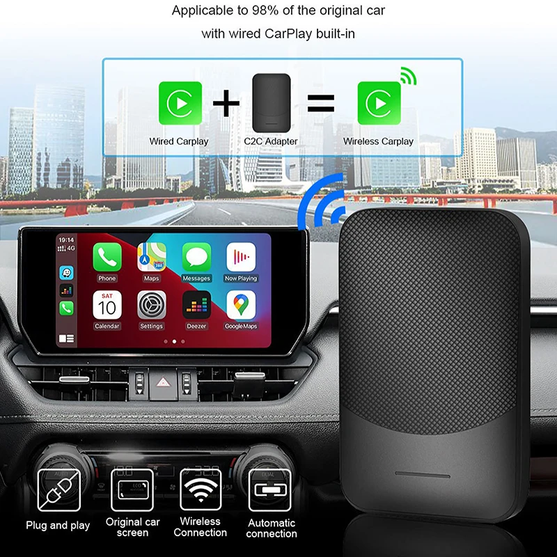 Nieuwe Mini Dongle Draadloze Android Auto Draadloze Carplay Adapter Plug En Play Bluetooth WiFi Voor Auto