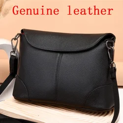 100% Genuine Cowhide Leather Luxury Women Handbags and Purses Brand Designer Small Crossbody Shoulder Messenger Bag Sac A Main