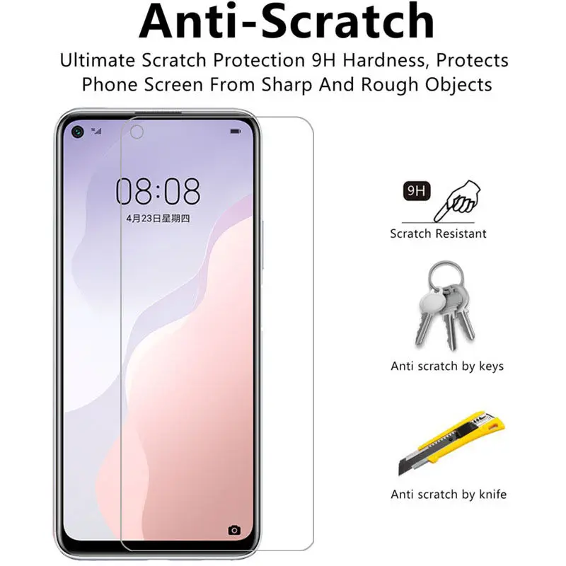 Vetro 9H per Huawei NOVA 7SE 6SE 4E 7i 5i Pro 5 4 accessori per pellicole per telefoni cellulari Nova 6 Se 7 I 5pro Anti-esplosione HD Glas