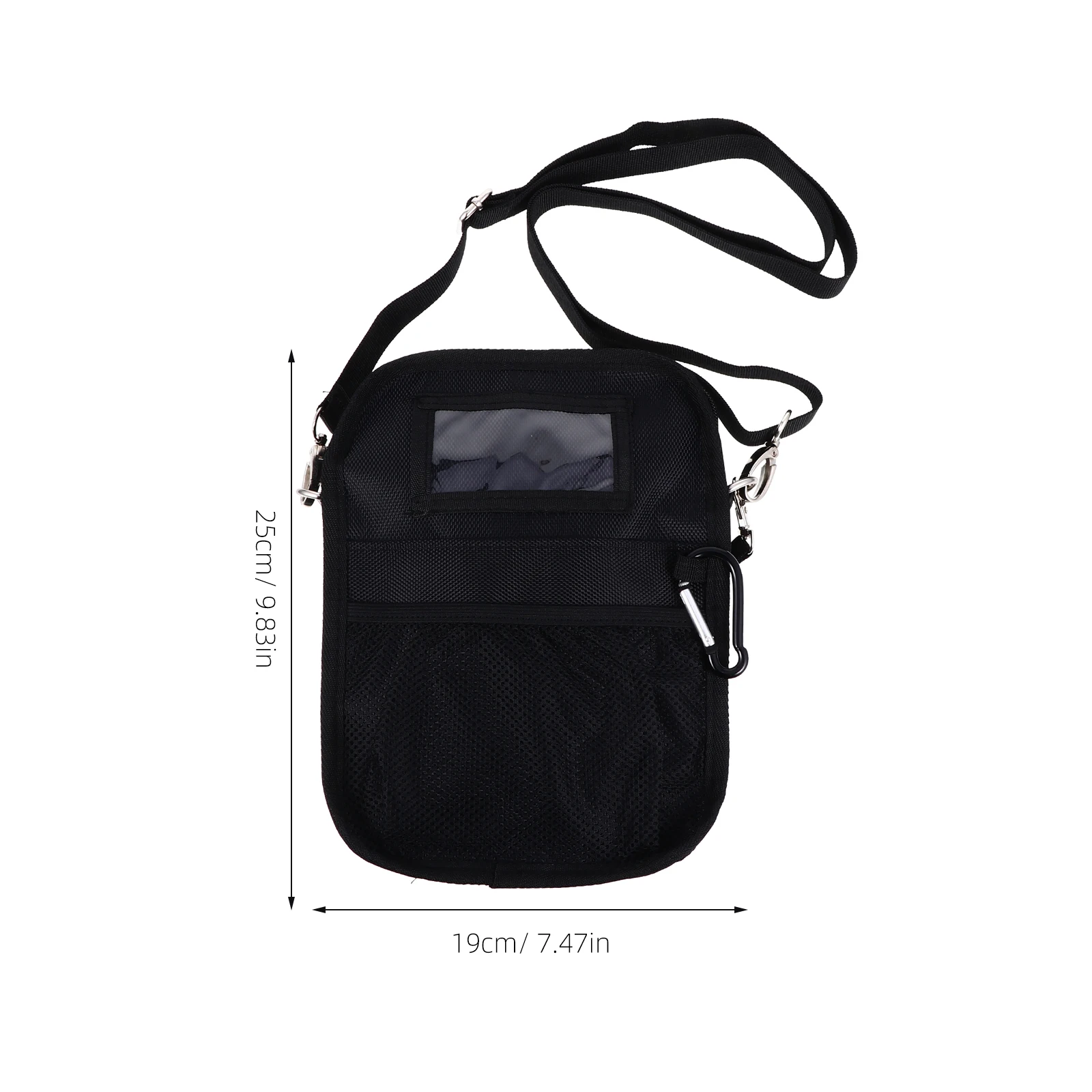 

1680D Double Oxford Nurses Cross body Bag Black Tear resistant Lightweight Durable Water resistant Multi compartment Zipper