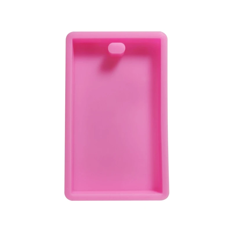 652F Silicone Wax Molds Rectangular Silicone Resin Molds Keychain Wax Mold Rectangle Epoxy Casting Mold with Hanging Hole