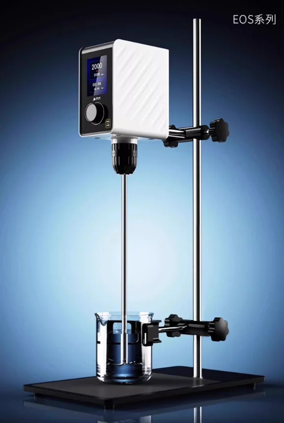 Overhead Electric Laboratory Mixers High Viscosity Mixing Homogenization Paddle Agitator 5L Capacity 200W SUS304 Milling