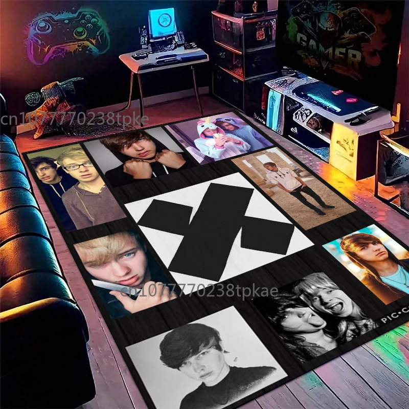 

Sam and Colby XPLR Poster Rug Comfortable Retro Creative Living Room Bedroom Sofa Area Carpet,home Decor Music Carpets