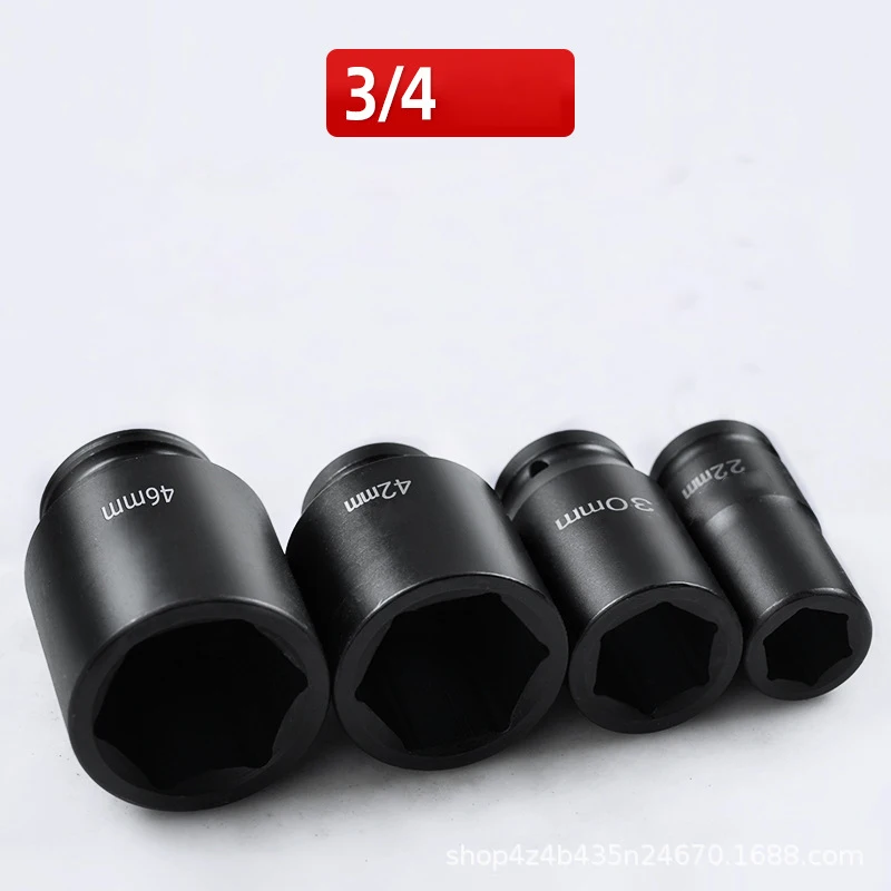 

1pcs 90mm Length 3/4' Drive Impact Socket Heavy Duty 43-75mm Metric Pneumatic Sockets wrench Head Adopter for Auto Repair Tools