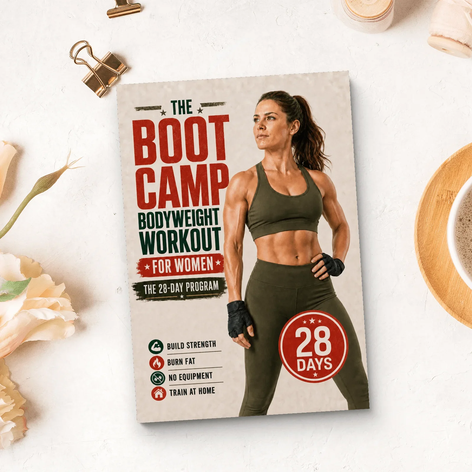 Women’s Boot Camp, 28-Day No-Equipment Bodyweight Workout for Strength, Core Toning, Endurance and Home Fitness
