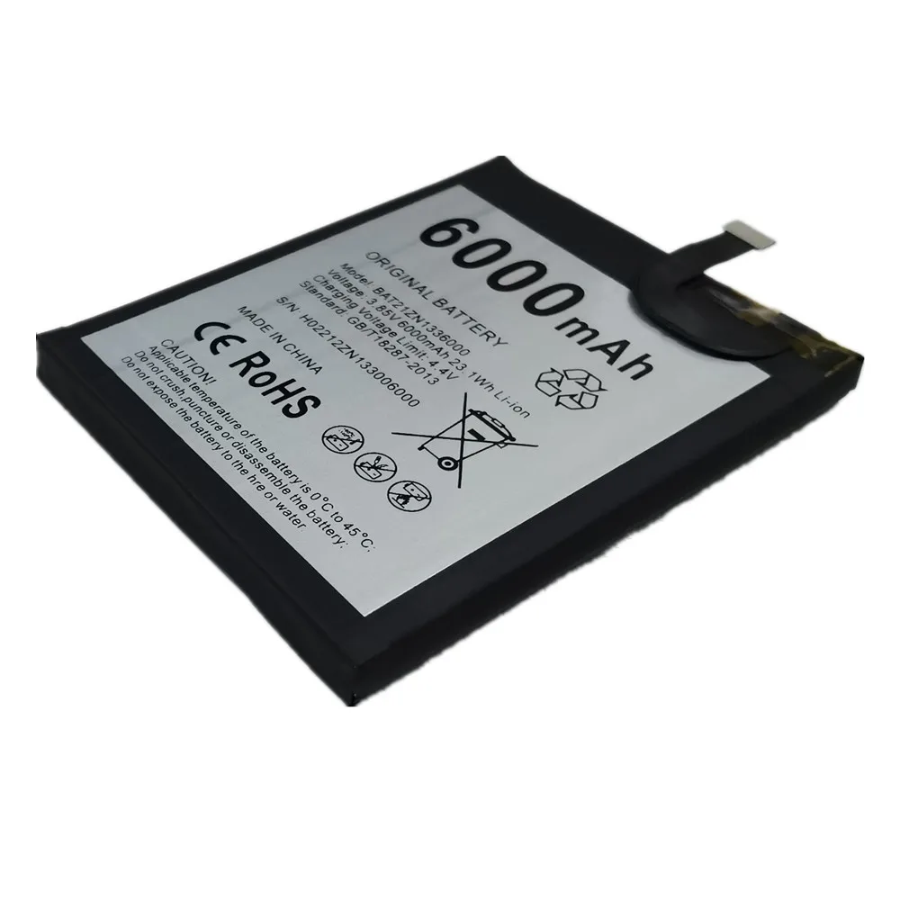 6000mAh BAT21ZN1356000 Original Battery For Doogee S98 Pro S99 S98Pro 6.3\