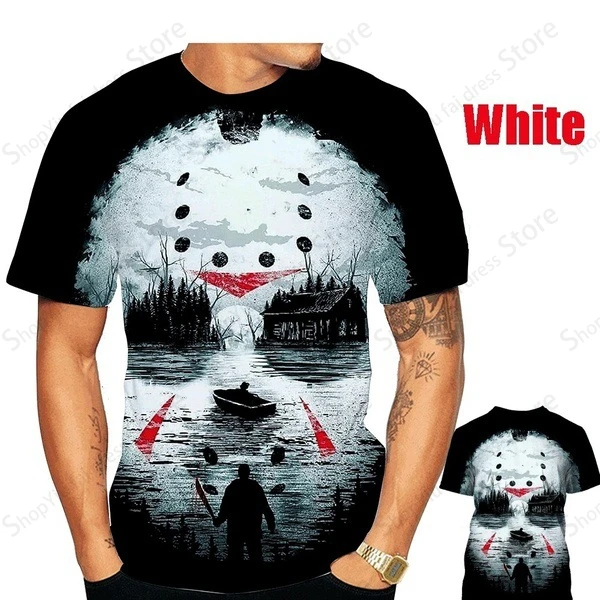 Jason Voorhees Friday 3d Printed T-shirt Men Women Fashion Halloween T-shirts Boy Tops Tees Oversized Tshirt Summer T Shirt Teen