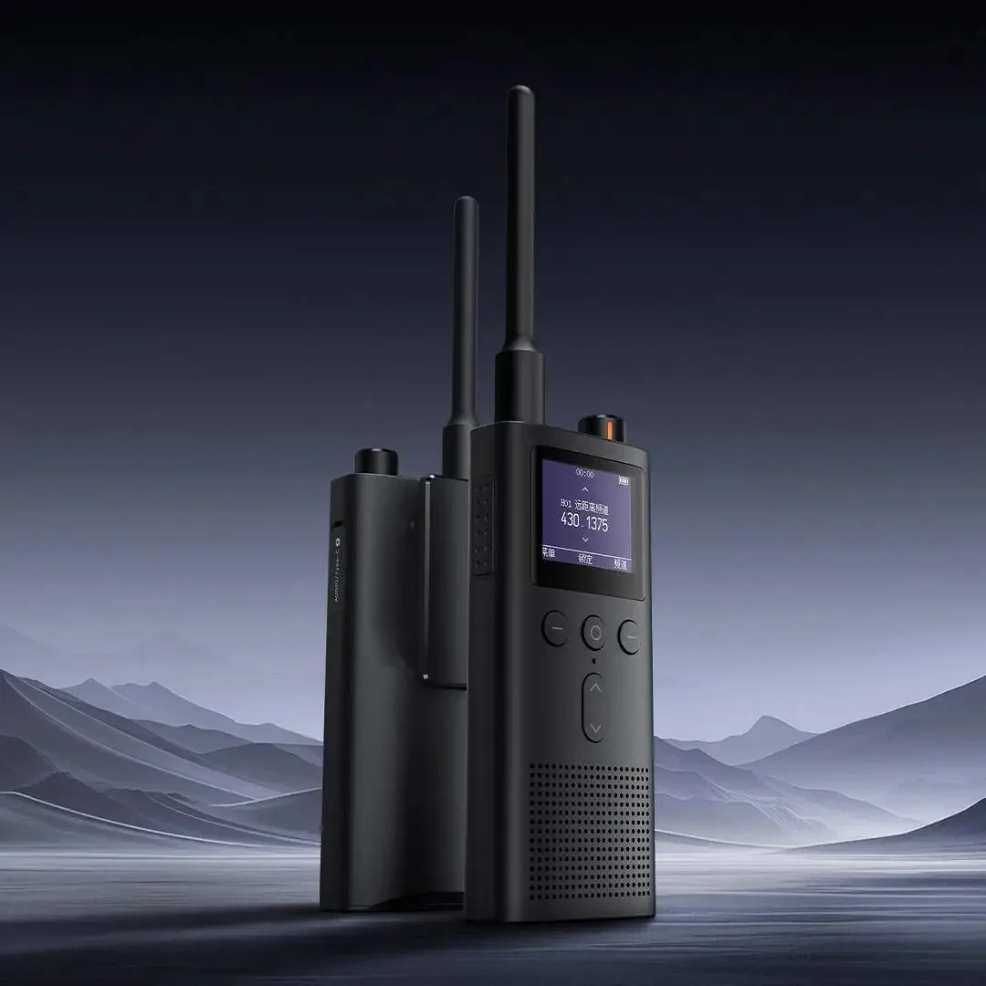 Xiaomi Walkie Talkie 3 1,77 дюйма Цветной экран 5 Вт Мощность УФ Двухрежимный FM-радио Динамик 13 дней в режиме ожидания На открытом воздухе Безопасность для Mi Home APP