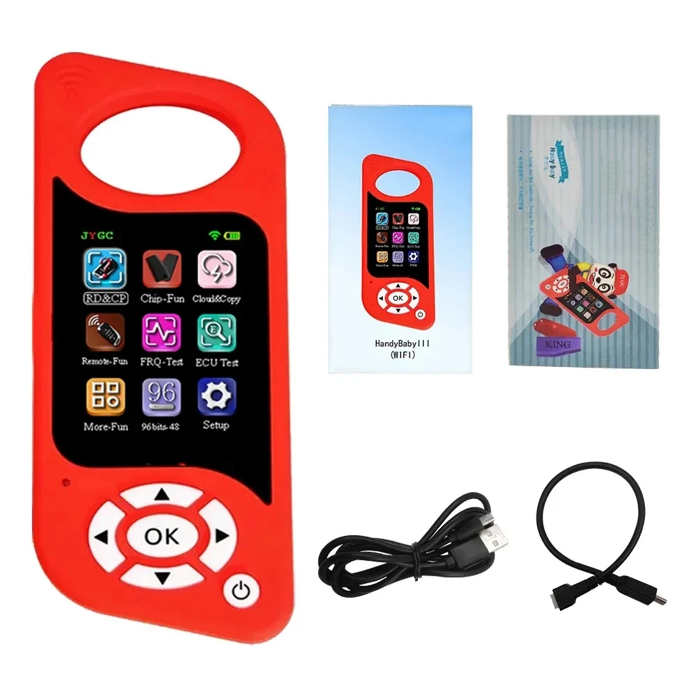 JYGC Handy BabyIII Newest Auto Key Programmer Free 96bit 48 Funtion Copy Wifi Version For 4D 46 48 42 G King Chip Red Chips