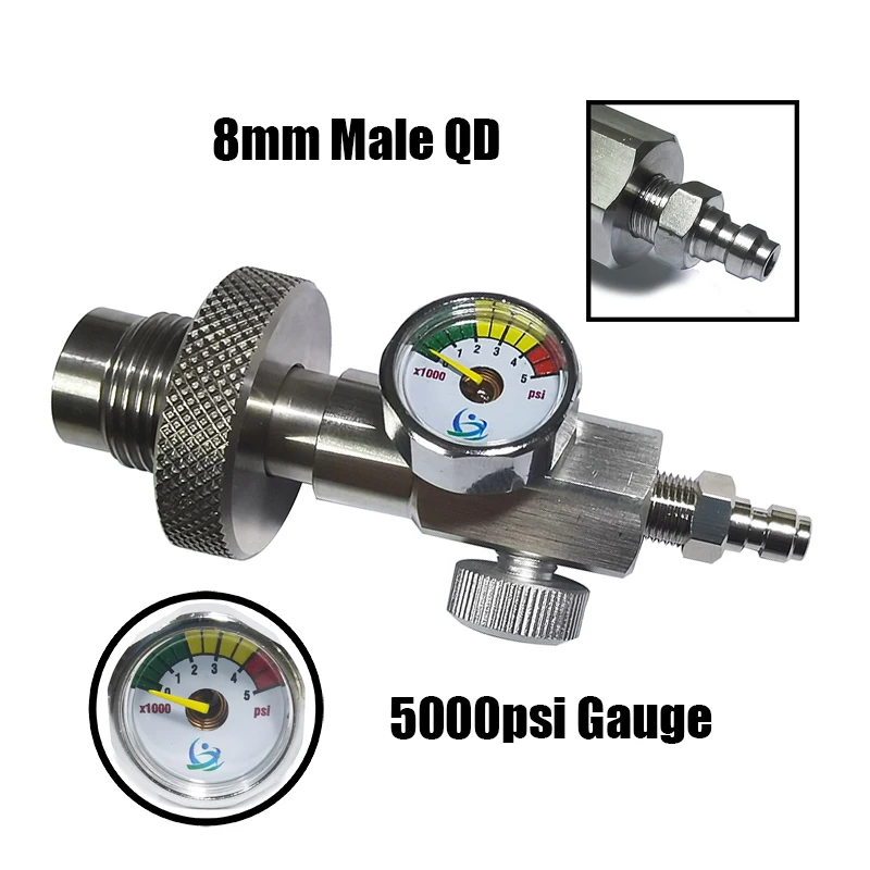 Neuer HPA Air DIN Dive Cylinder Decanting Equalising Fill Station Druckschlauch und Manometer Dual 232 und 300 Bar