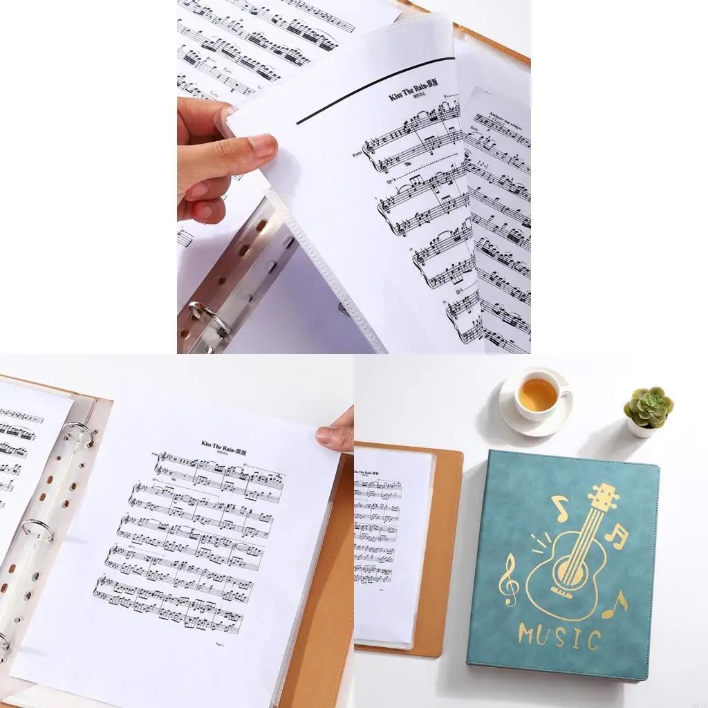 M5TB Music Sheet File Holder Home Office Supply Piano Score Folder Size 40 Pockets