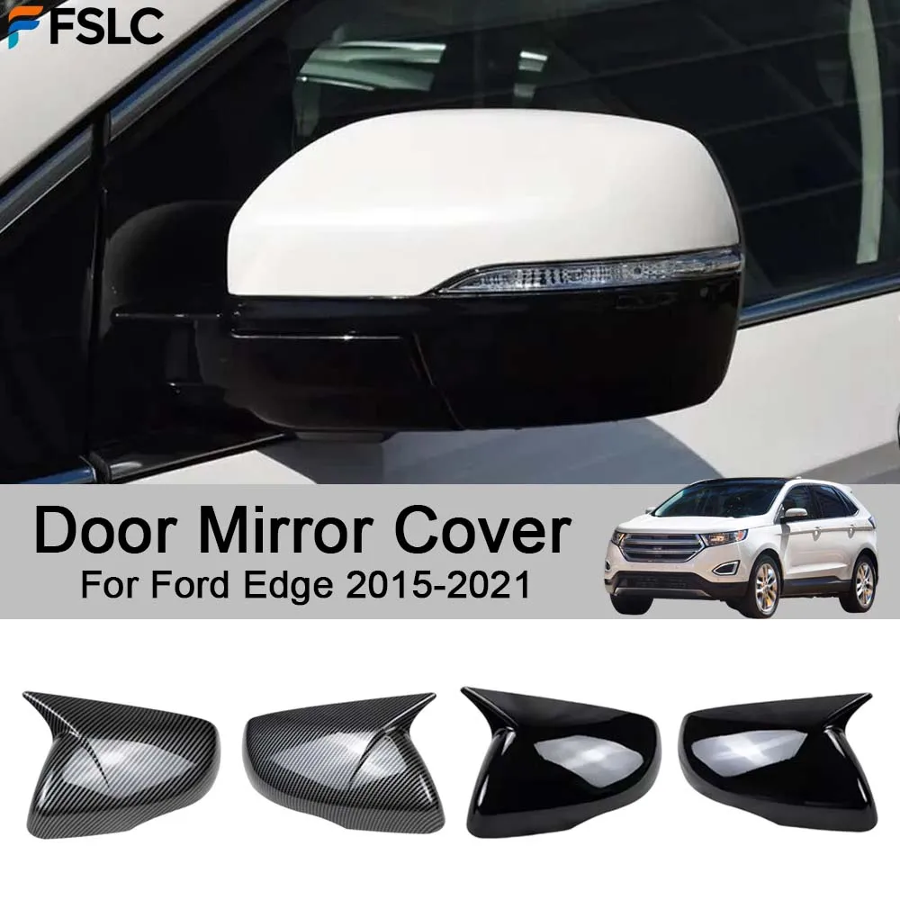 

Cars Accessories Door Mirror Cover For Ford Edge 2015-2021 Carbon Fiber Black Car Decoration Exterior Styling Upgrade