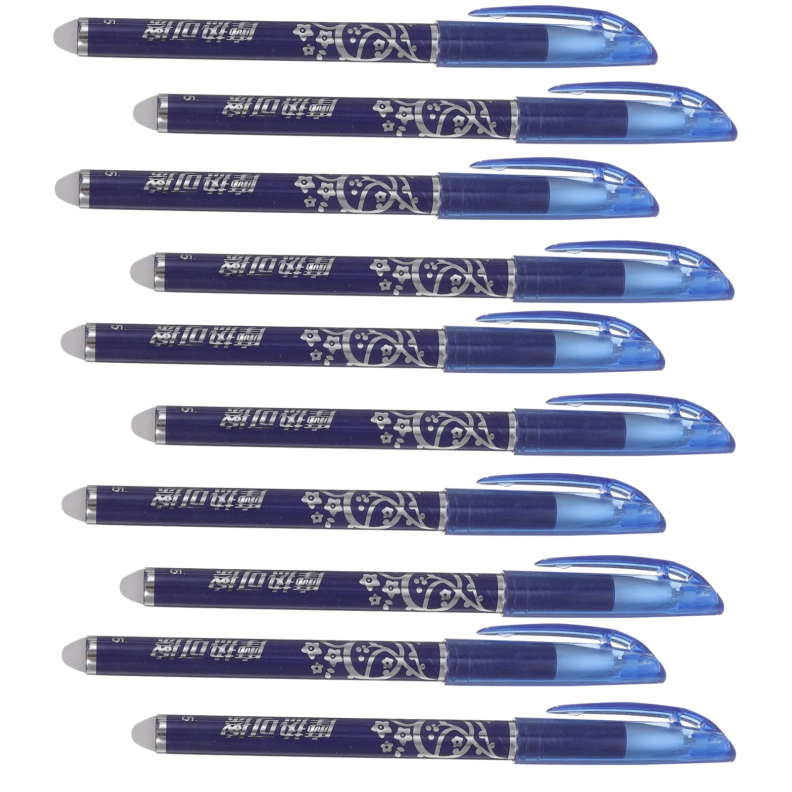 

12Pcs Erasable Pen Set Blue Ink 0.5mm Fine Point Smooth Flow No Smudge Quick Drying Ideal for Note Taking Drawing Writing