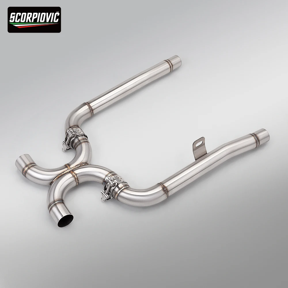 

For Bonneville T120 T100 Euro 5 2021-2024 L-X pipe T120 exhaust T100 muffler Motorcycle exhaust system link pipe