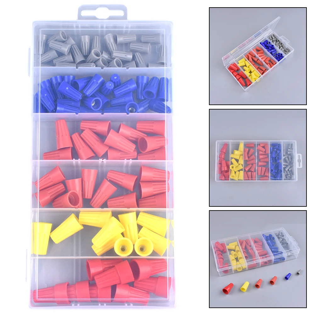 

90 Pcs Cars Wire Connectors Nuts Kit Electrical Splice Screw Cap Assortment For Wiring Audio Video Automotive Hobby Projects