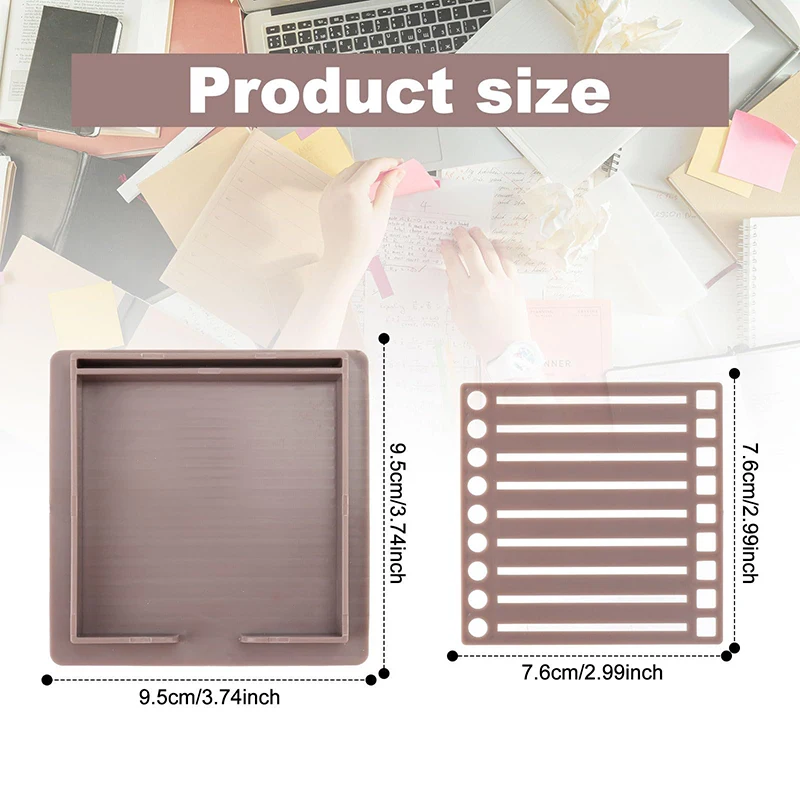 Dispenser per note adesive Porta note adesive con stencil Modello per note adesive per materiale scolastico autoadesivo