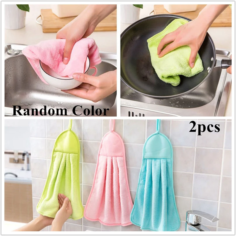 

Multipurpose Absorbent Hand Towel Dish Cleaning Cloth Kitchen Rag Thick Soft lint free hanging drysunneat houseworkdish towel