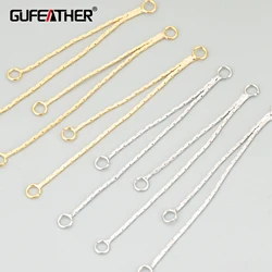 GUFEATHER ME66,jewelry accessories,18k gold rhodium plated,copper,nickel free,hand made,connector,jewelry making,10pcs/lot