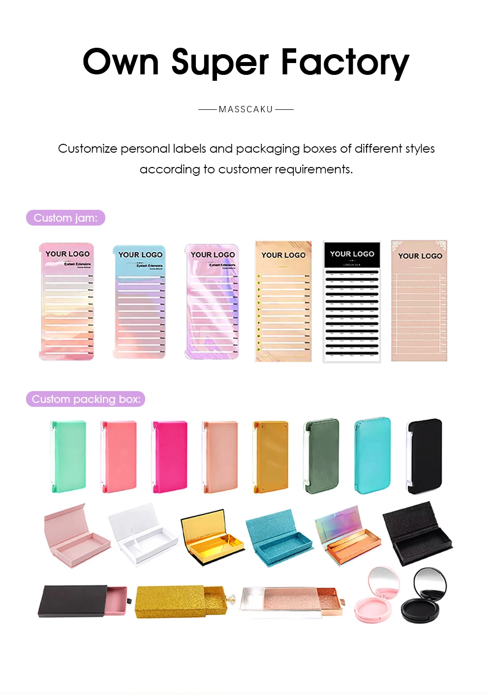 MASSCAKU Heißer Verkauf 8-15mm und Mix Größe Multi-textur Doppel Split Tipps Lash C D Curl flauschige YY Geformte Wimpern für Schönheit Salon – Detail 7