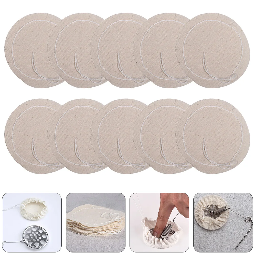 

20Pcs Espresso Cloth Filter Natural Cotton Material No Odor Heat Resistant for Coffee Lovers Beige Replacement Coffee Filter