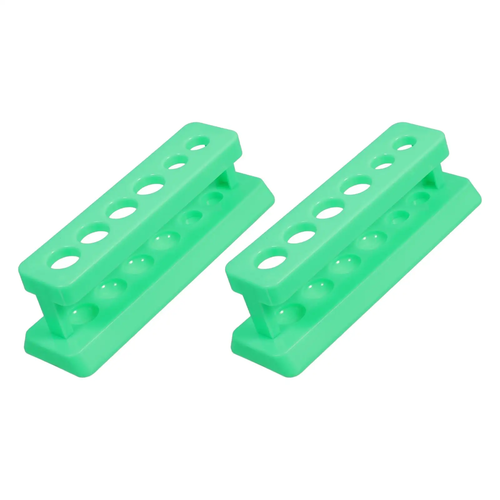 

2 Pcs Test Tube Rack Laboratory Shelf Small Organizer Light Green Primary School