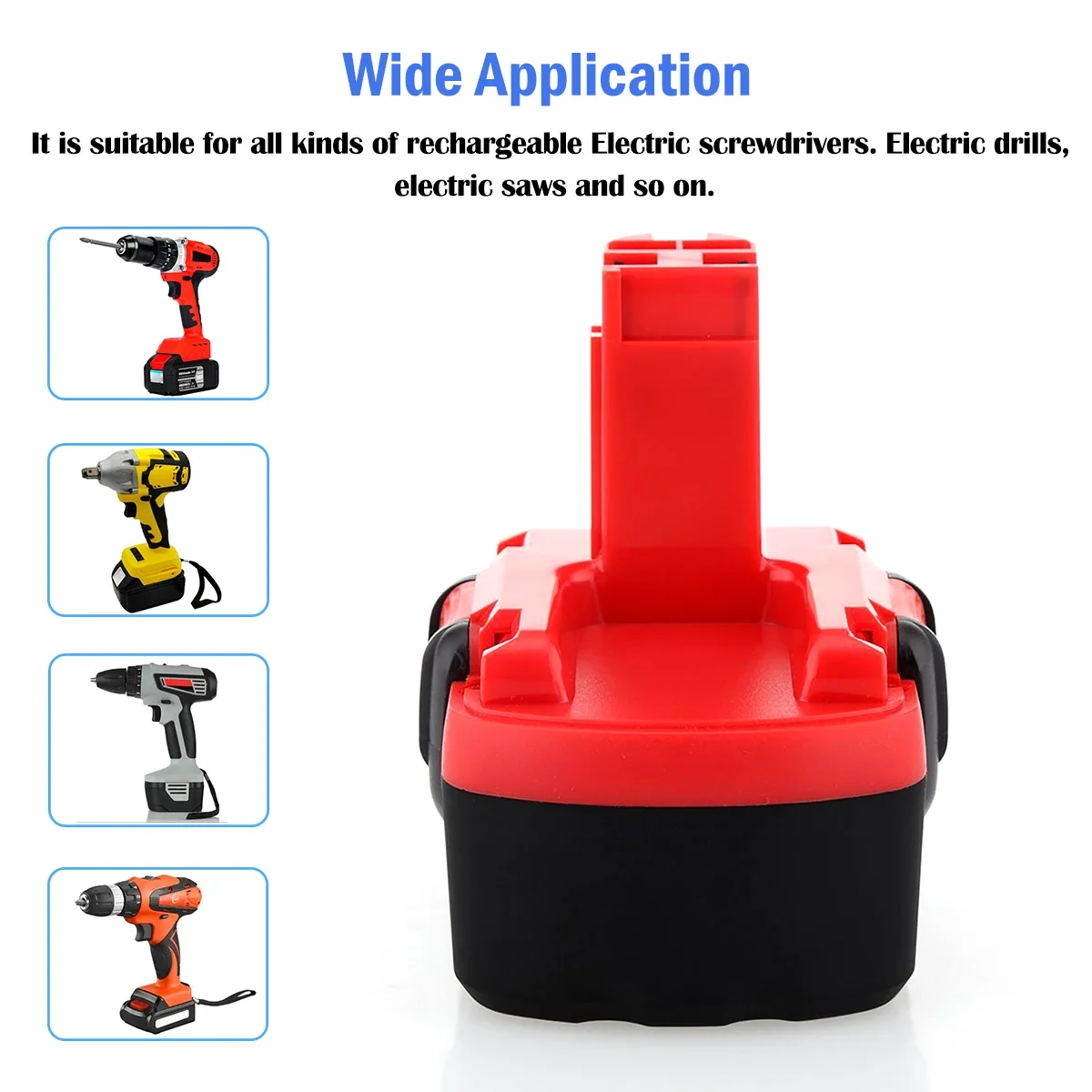 FMA 14.4V 1.2-3AH Ni-MH Ni-Cd Battery for Screwdriver Drill GSR GWS PSR Series BAT038 BAT040 BAT041 BAT048 BAT159 BAT140