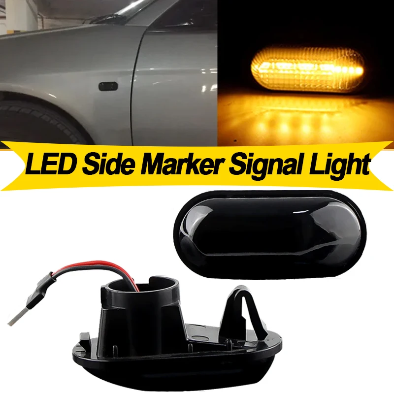 2PCS LED Side Marker Light Turn Signal Lamp For Honda S2000 AP1 AP2 2000-2009 Prelude 1997-2001 CRX Civic OEM:33801S2AJ02