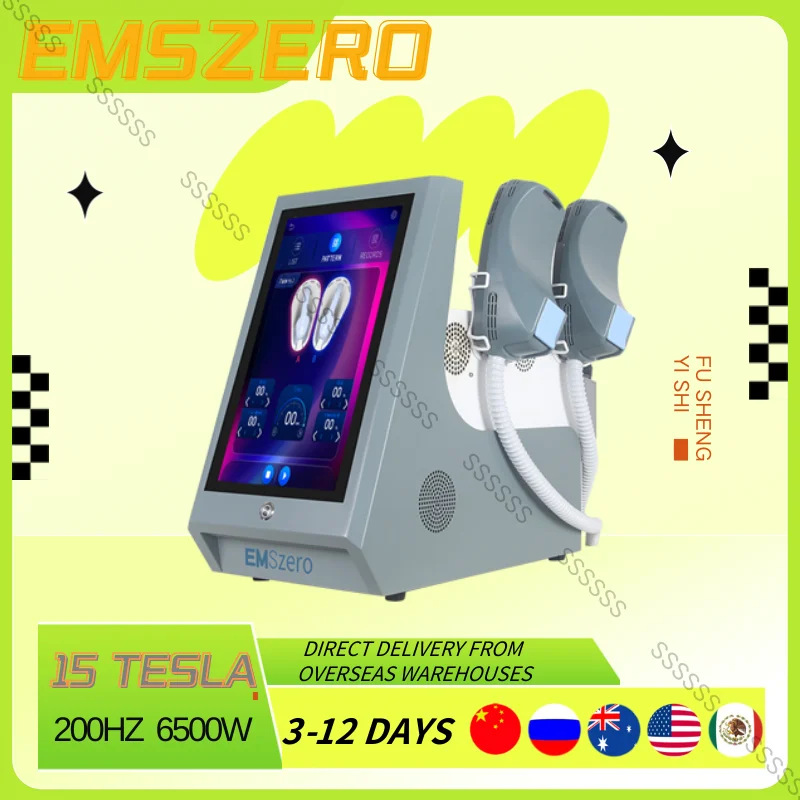 

6500W NEO Slimming Machine Emszero Hiemt Nova 15Tesla 200HZ RF Body Sculpting EMS Pelvic Muscle Stimulator Fat Removal