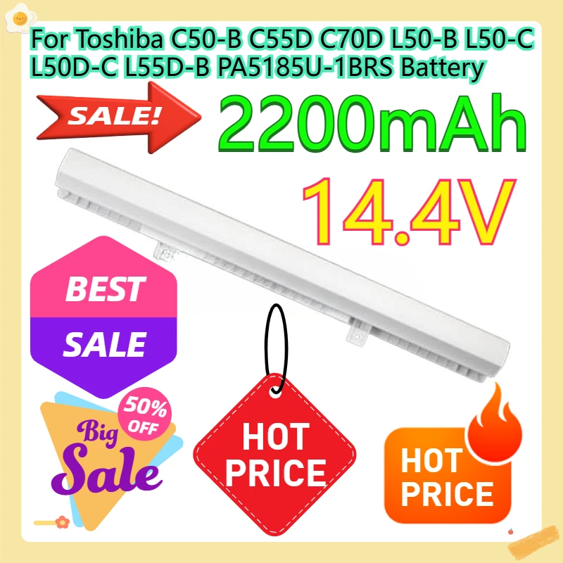 

Для Toshiba C50-B C55D C70D L50-B L50-C L50D-C L55D-B PA5185U-1BRS аккумулятор 14,4 В 2200 мАч