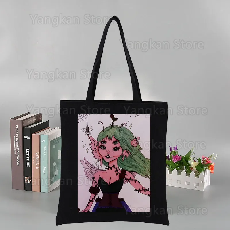 Melanie Martinez Portal Women Canvas Shoulder Bag Ladies Shopping Bags Cloth Grocery Handbags Tote Books Bag For Girls