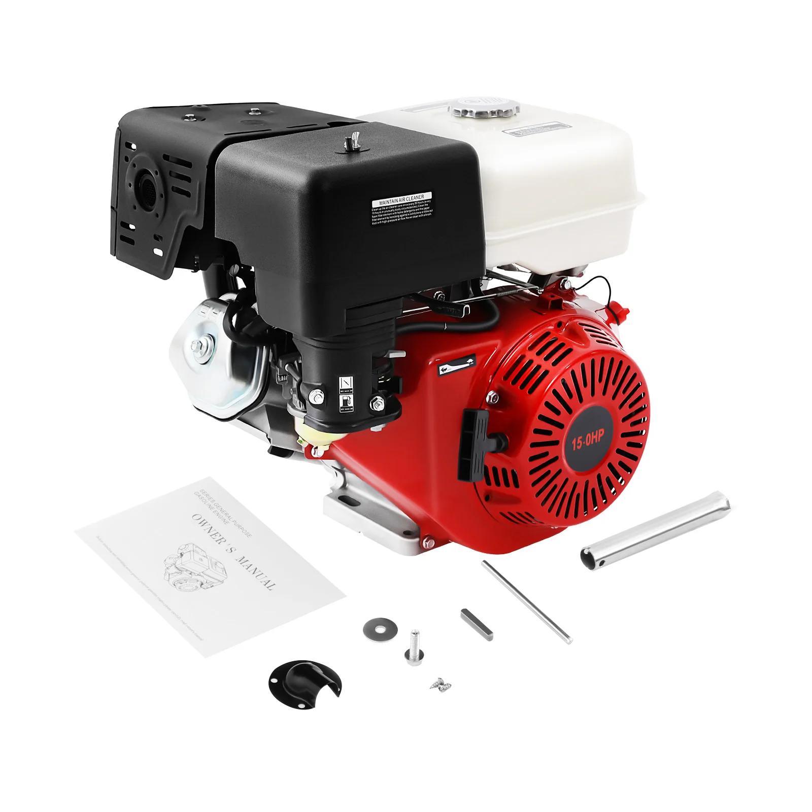 

420cc 4 Stroke Gasoline Engine Go-karts Minibikes Motor Pull Start Single Cylinder Replacement with Oil Alarm 15HP