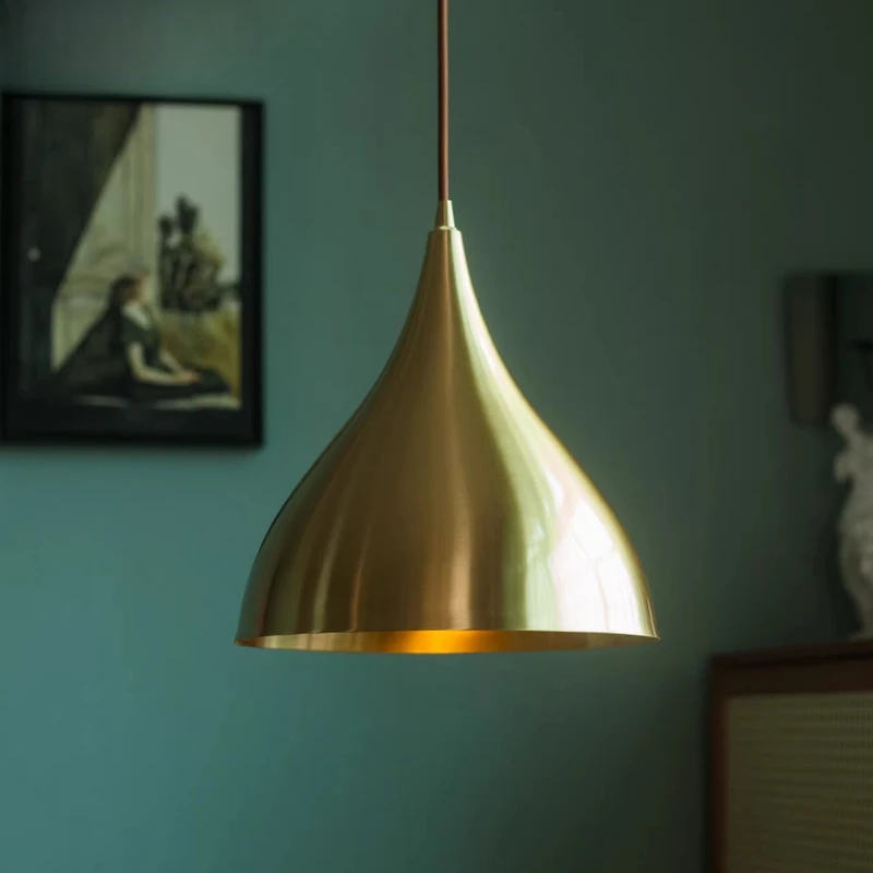 

American Retro Restaurant Bar Pendant Light Industrial Style Kitchen Coffee Shop Clothing Store Personalized Brass Hanging Lamps