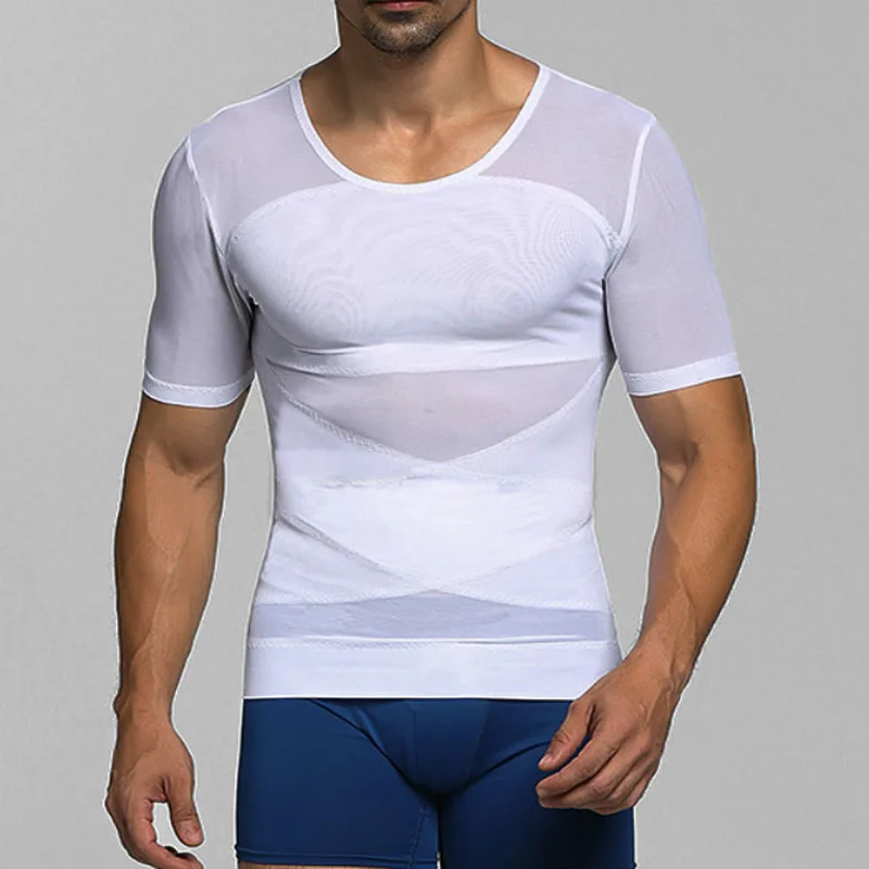 MrifDila Compression Shaper Short Sleeve Men Shaper Short Sleeve Tummy Control Shapewear Under Compress Shaper Men Short Sleeve