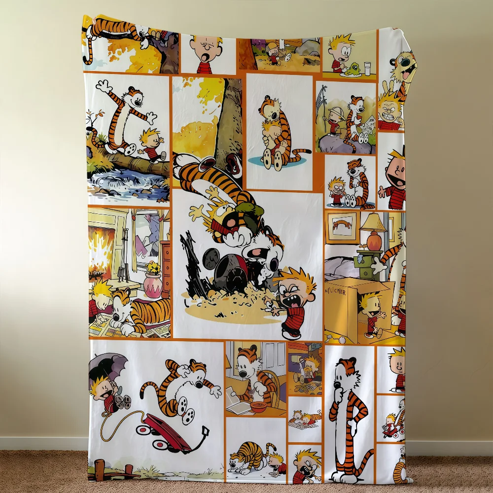 Blanket Throw Super C-CalvinS-ES Cosy Plush H-Hobbes Living Room Sofa Couch And Childish Birthday Gifts
