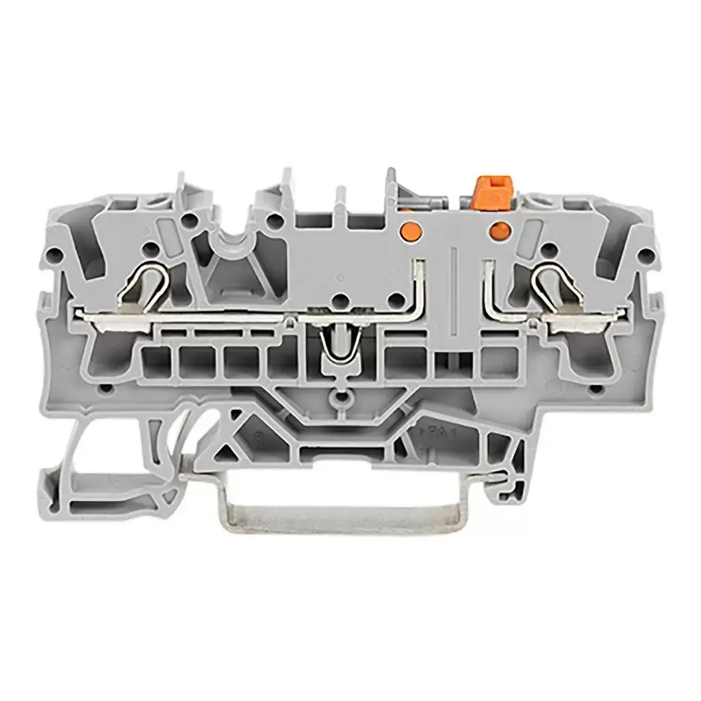 WAGO 2002‑1671 Knife‑Disconnect Measuring DIN Rail Terminal Block, 2‑Conductor 2.5mm² 16A 400V Test Disconnect Terminal