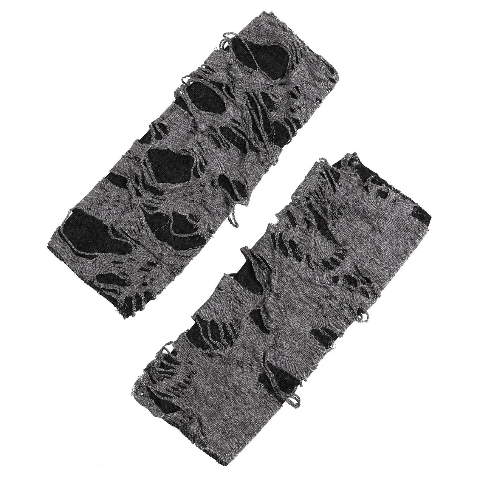 

Halloween Fingerless Gloves Black Costume Accessories Unisex Polyester Ragged Design Cosplay Party Gloves