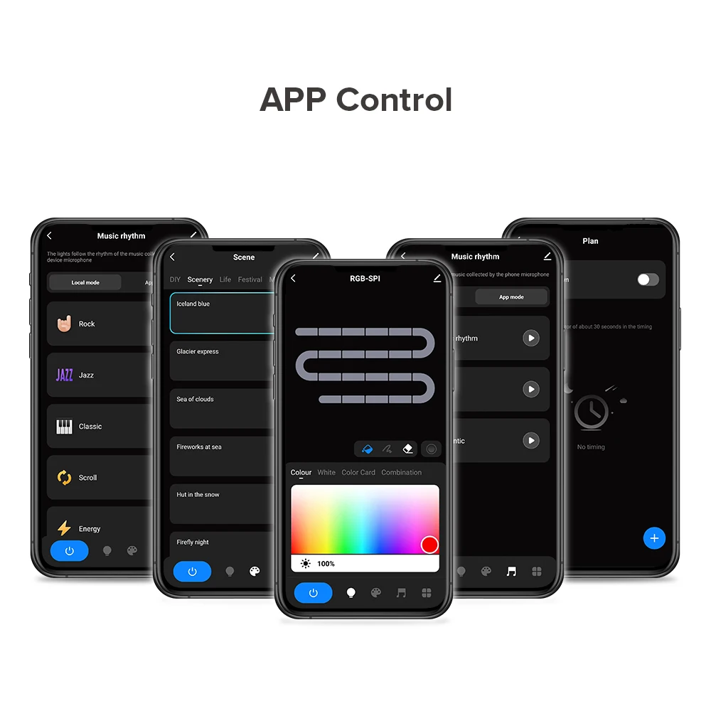 DC5V-24V 2.4G RF Tuya SPI LED Wifi Controller Remote Alexa Google Assistance per WS2811 WS2812B WS2815 RGB SK6812 WS2814 strisce