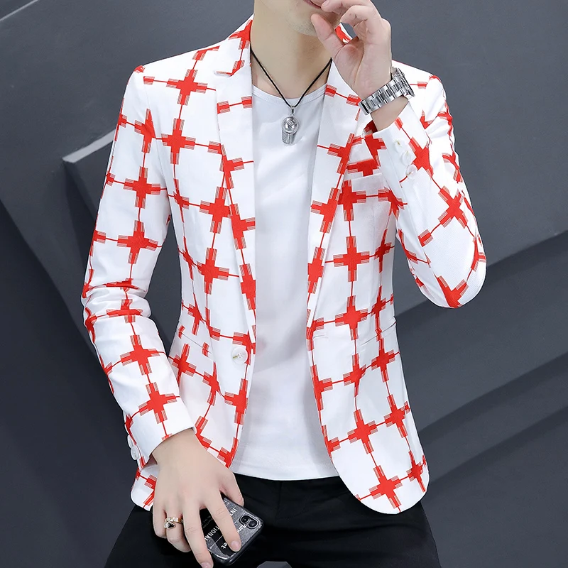 

The Main Promotion of New Simple Pattern Suit Casual + Festival + Party Coat Men Spring Comfortable Handsome Men's Clothing