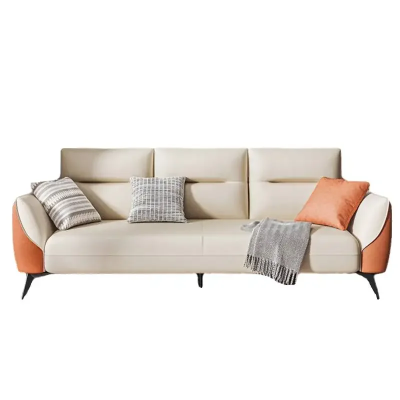 Luxury Wood Sofa, Unique Soft Design, White Comfortable Foam Style, Modern Lounge Puffs Couch Wohnzimmer Bedroom Furniture